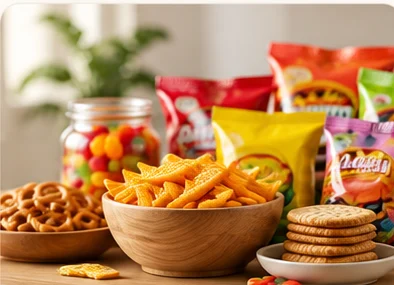 Illustrative unbranded products representing candy & confectionery